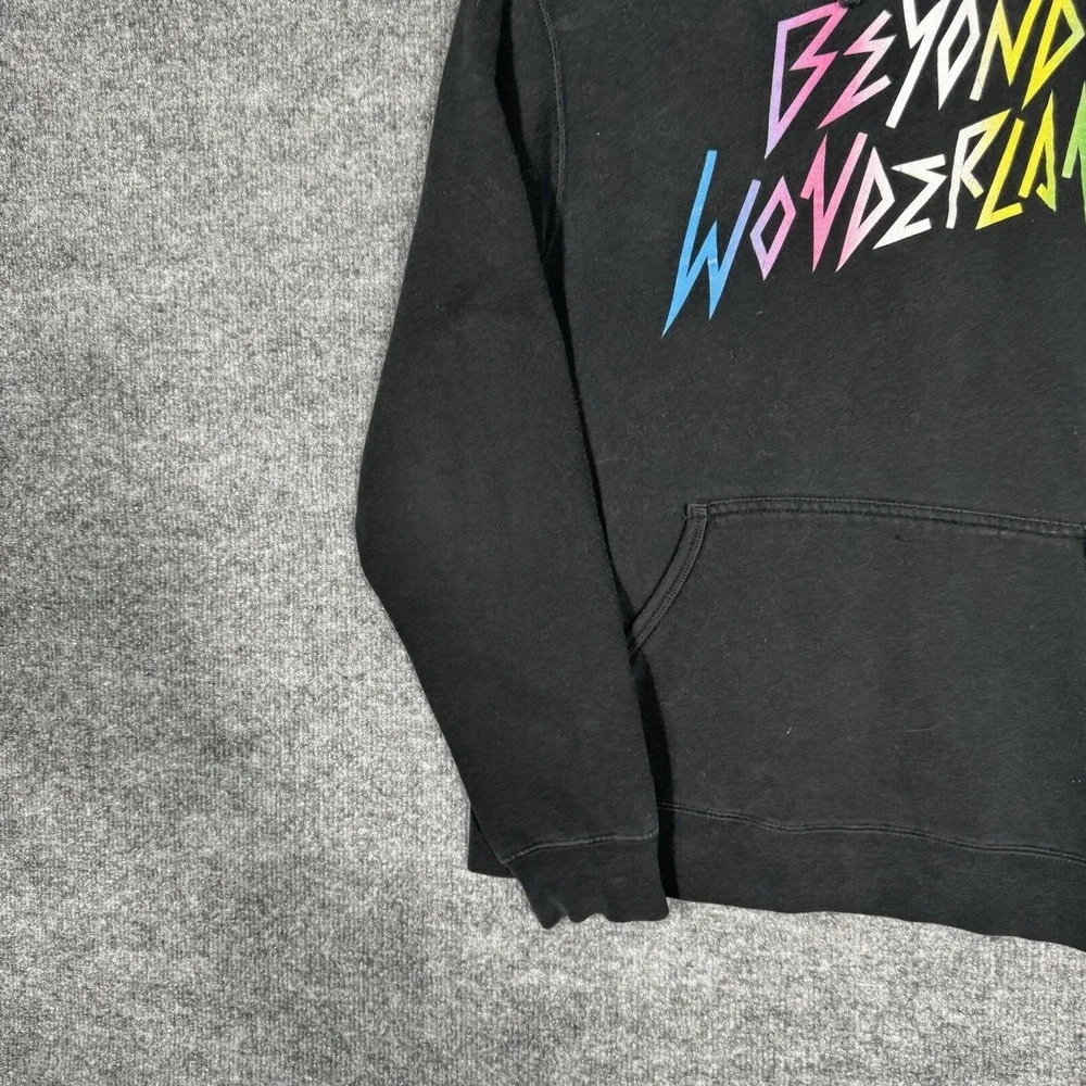 Beyond Wonderland Hoodie Womens Small Black Rainbow Dance Insomniac Sweater Rave - Picture 5 of 10